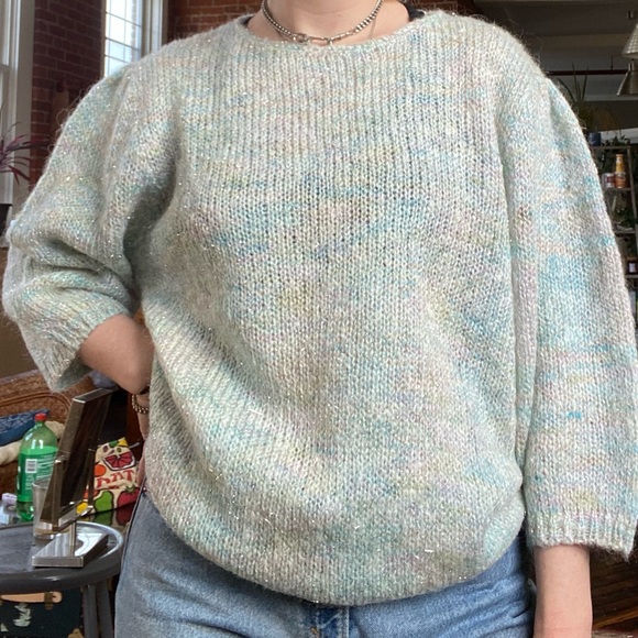 Sweaters Vintage Sweater Woven With Tinsel Shiny In The Sun Poshmark